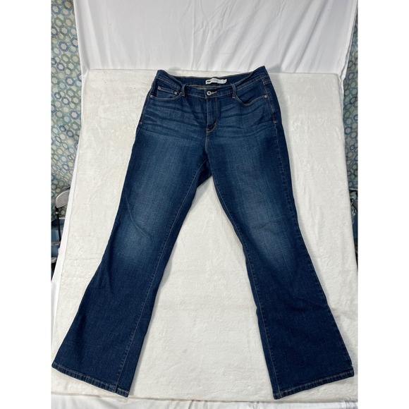 Levi's Denim - Levis 515 Bootcut Jeans Womens 12M Dark Wash Blue Denim Mid Rise 15516-0136